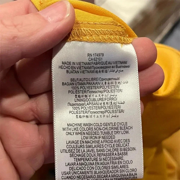 BCBGeneration Women's Cold Shoulder Dress Yellow Size S - Picture 7 of 8